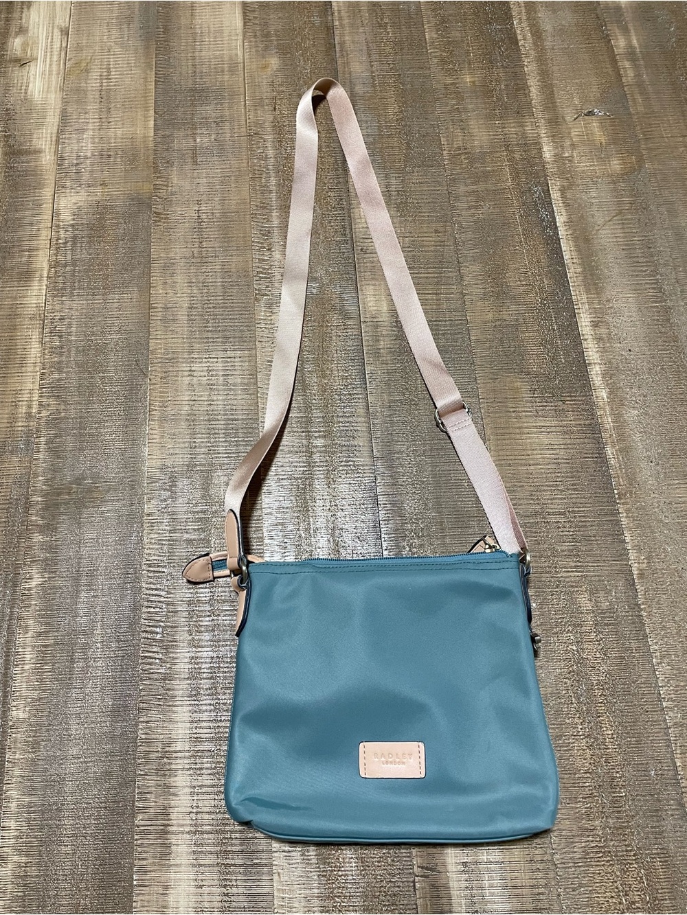 Radley London Teal Crossbody Bag with Tan Strap